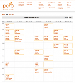 schedule page