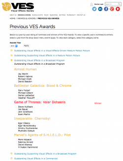 Awards page
